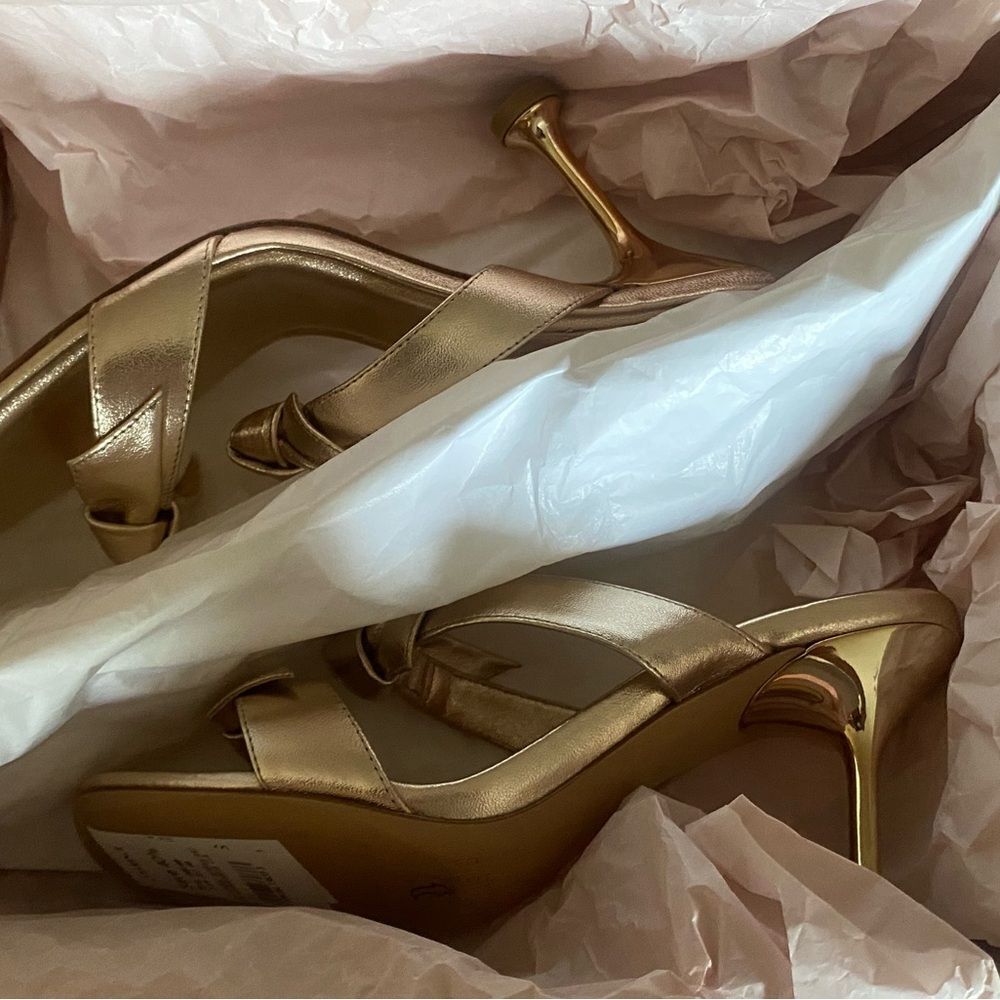 Alexandre Birman Gold High Heel Women Shoes - Picture 8 of 8